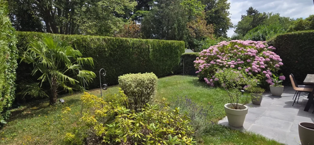 Jardin fleuri maison les loges en josas